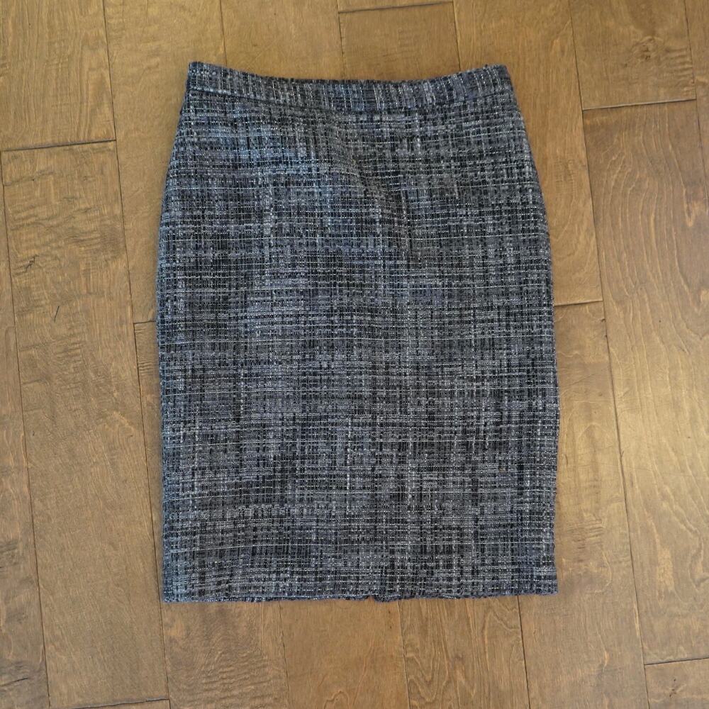 Moschino Cheap And Chic Womens Skirt Size 6 Gray Tweed Pencil Designer